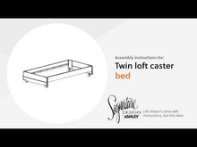 Load and play video in Gallery viewer, Larstin - Twin Loft Caster Bed - Brown