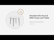 Load and play video in Gallery viewer, Woodanville - Round DRM Drop Leaf Table - Cream / Brown