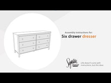Load and play video in Gallery viewer, Simmenfort - Six Drawer Dresser - Navy Blue