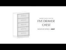Load and play video in Gallery viewer, Kozmour - Five Drawer Chest - Black / Brown