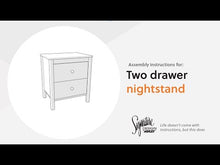 Load and play video in Gallery viewer, Simmenfort - Two Drawer Night Stand - Navy Blue