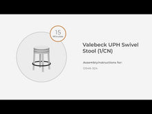 Load and play video in Gallery viewer, Valebeck - Upholstered Swivel Stool