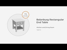 Load and play video in Gallery viewer, Bolanburg - Rectangular End Table - White / Brown / Beige
