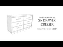 Load and play video in Gallery viewer, Kozmour - Six Drawer Dresser - Black / Brown
