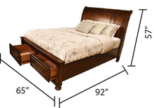 Load image into Gallery viewer, Galaxy Home Baltimore Queen Bed in Dark Walnut