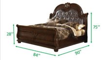 Load image into Gallery viewer, Galaxy Home Roma King Bed in Dark Walnut