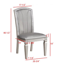Load image into Gallery viewer, Crown Mark Klina Glam Dining Side Chair in Light Gray (Set of 2)