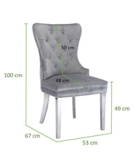 Load image into Gallery viewer, Galaxy Home Simba Stainless Steel Legs Dining Chair (Set of 2) in Silver - Ego Home Furniture