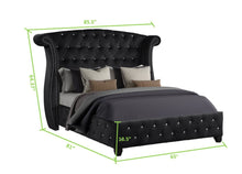 Load image into Gallery viewer, Galaxy Home Sophia Queen Bed in Black