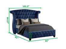 Load image into Gallery viewer, Galaxy Home Sophia King Bed in Blue
