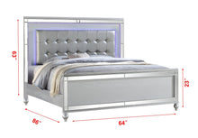 Load image into Gallery viewer, Galaxy Home Sterling Queen Bed in Silver