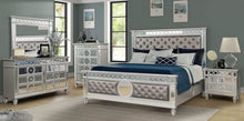 Load image into Gallery viewer, Galaxy Home Symphony 3 Drawer Nightstand in Silver GHF-808857505200