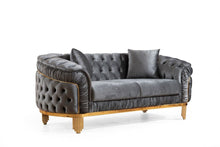 Load image into Gallery viewer, Galaxy Home Vanessa Loveseat in Gray - Ego Home Furniture