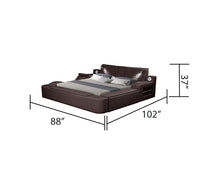 Load image into Gallery viewer, Galaxy Home Zoya Modern Style Queen Bed in Brown
