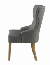 Load image into Gallery viewer, Modern Grey and Natural Tufted Dining Chair
