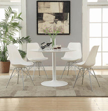 Load image into Gallery viewer, Lowry Mid-Century Modern White Round Dining Table - Ego Home Furniture