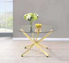 Load image into Gallery viewer, Chanel Modern Brass Dining Table - Ego Home Furniture