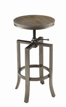 Load image into Gallery viewer, Industrial Walnut Adjustable Bar Stool
