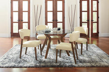 Load image into Gallery viewer, Paxton Mid-Century Modern Nutmeg Glass Dining Table - Ego Home Furniture