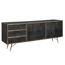 Load image into Gallery viewer, Modern Black and Brass Server - Ego Home Furniture