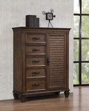 Load image into Gallery viewer, Franco Five-Drawer Chest With Louvered Panel Door - Ego Home Furniture