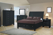 Load image into Gallery viewer, Sandy Beach Black King Sleigh Bed With Footboard Storage - Ego Home Furniture