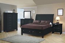Load image into Gallery viewer, Sandy Beach Black California King Sleigh Bed With Footboard Storage - Ego Home Furniture