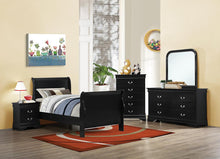 Load image into Gallery viewer, Louis Philippe Traditional Black Sleigh Twin Bed - Ego Home Furniture