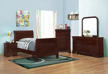 Load image into Gallery viewer, Louis Philippe Traditional Red Brown Sleigh Twin Bed - Ego Home Furniture