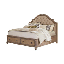 Load image into Gallery viewer, Ilana Traditional Antique Linen Queen Bed
