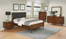 Load image into Gallery viewer, Robyn Mid-Century Modern Dark Walnut Eastern King Bed - Ego Home Furniture