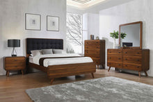 Load image into Gallery viewer, Robyn Mid-Century Modern Dark Walnut Eastern King Bed - Ego Home Furniture