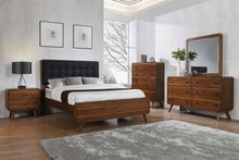 Load image into Gallery viewer, Robyn Mid-Century Modern Dark Walnut Queen Bed - Ego Home Furniture