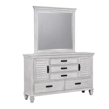 Load image into Gallery viewer, Franco Antique White Five-Drawer Chest With Louvered Panel Doors
