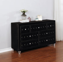 Load image into Gallery viewer, Deanna Contemporary Black and Metallic Dresser
