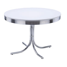 Load image into Gallery viewer, Retro White and Chrome Dining Table - Ego Home Furniture