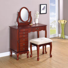 Load image into Gallery viewer, Transitional Brown Red Vanity Set - Ego Home Furniture