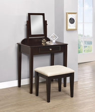 Load image into Gallery viewer, Transitional Espresso Vanity and Stool - Ego Home Furniture