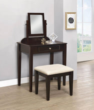 Load image into Gallery viewer, Transitional Espresso Vanity and Stool - Ego Home Furniture