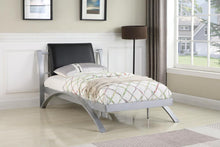 Load image into Gallery viewer, LeClair Contemporary Black and Silver Youth Twin Bed - Ego Home Furniture