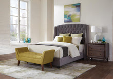 Load image into Gallery viewer, Pissarro Transitional Upholstered Grey and Chocolate Queen Bed - Ego Home Furniture