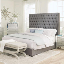 Load image into Gallery viewer, Camille Grey Upholstered King Bed - Ego Home Furniture
