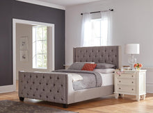 Load image into Gallery viewer, Palma Light Grey Upholstered Full Bed - Ego Home Furniture