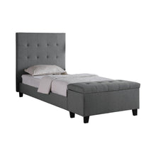 Load image into Gallery viewer, Halpert Transitional Light Grey Twin Bed
