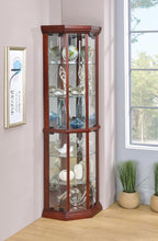 Load image into Gallery viewer, Traditional Medium Brown Curio Cabinet - Ego Home Furniture