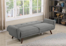 Load image into Gallery viewer, Mid-Century Modern Grey and Walnut Sofa Bed - Ego Home Furniture