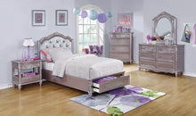 Load image into Gallery viewer, Caroline Metallic Lilac Full Storage Bed - Ego Home Furniture