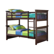 Load image into Gallery viewer, Miles Cappuccino Twin-over-Twin Bunk Bed - Ego Home Furniture