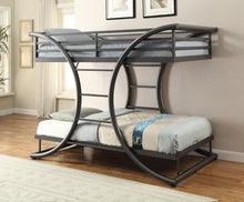 Load image into Gallery viewer, Stephan Contemporary Gunmetal Twin-over-Twin Bunk Bed - Ego Home Furniture