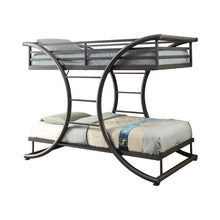Load image into Gallery viewer, Stephan Contemporary Gunmetal Twin-over-Twin Bunk Bed - Ego Home Furniture
